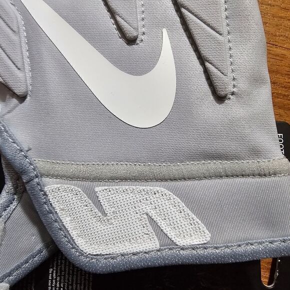 Nike Superbad Football Gloves Grey White 3XL Receiver Padded Rubber Camo New - Picture 11 of 12